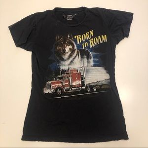 Bandit brand trucker wolf tee